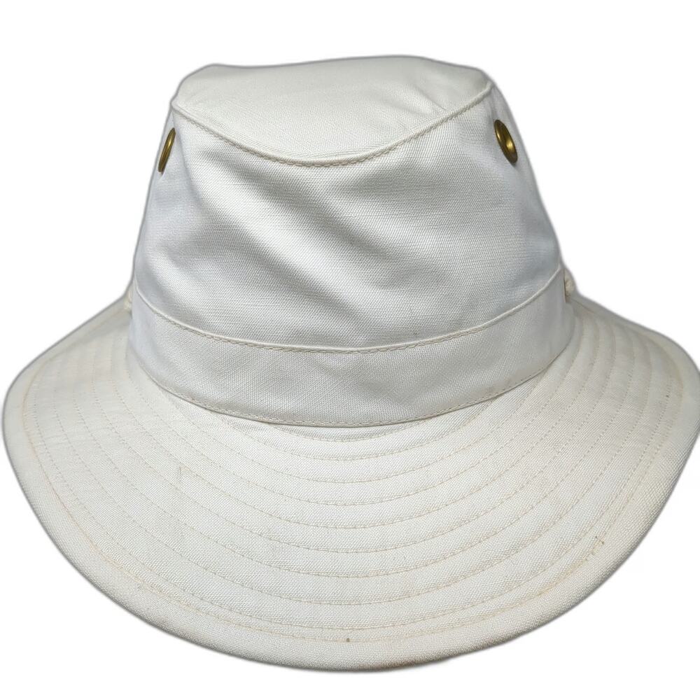 Tilley Orbit Boonie Hat White 7 1/4 Cotton Hemp Blend Wide Brim Made Canada